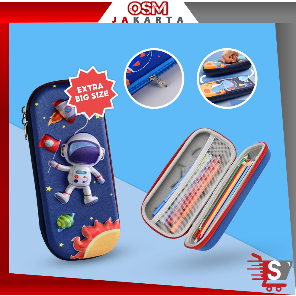 

OSM JKT S5626 Kotak Pensil / Tempat Pensil Anak Gambar 3D Bahan EVA Anti Air / Tempat Pensil 3D