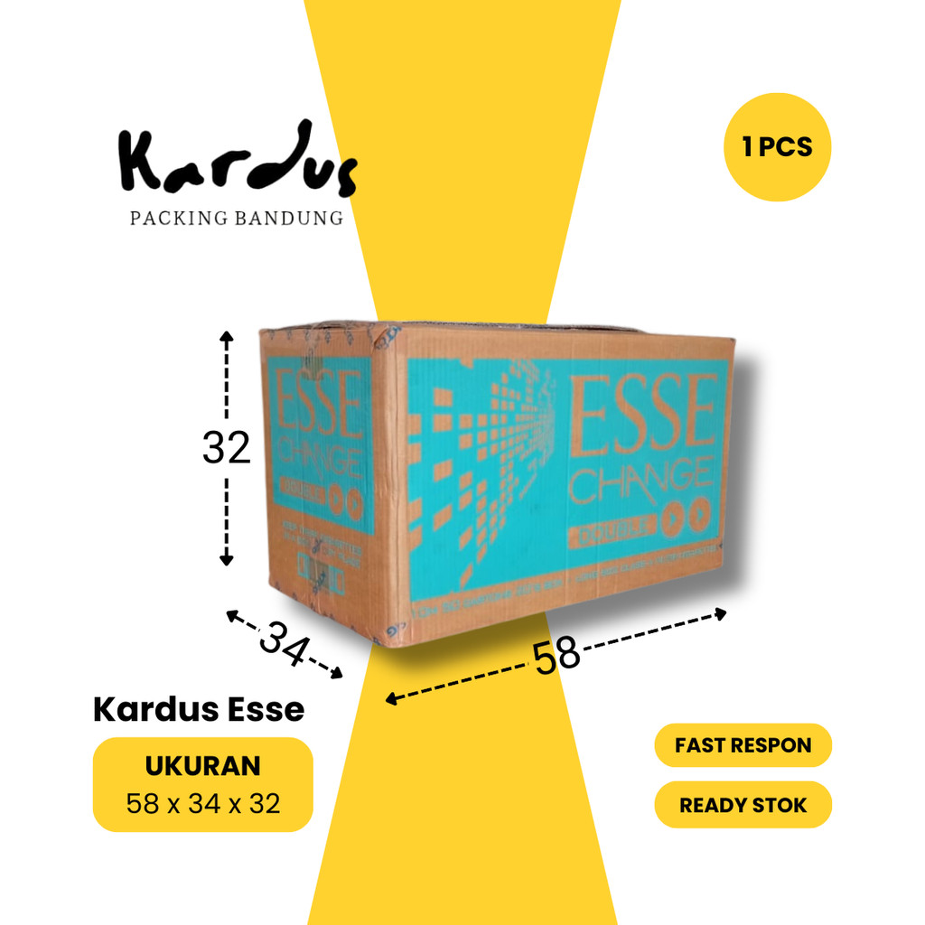 

Kardus Esse | Ukuran 58 x 34 x 32 | Kardus Packing Bandung - 1 Pcs