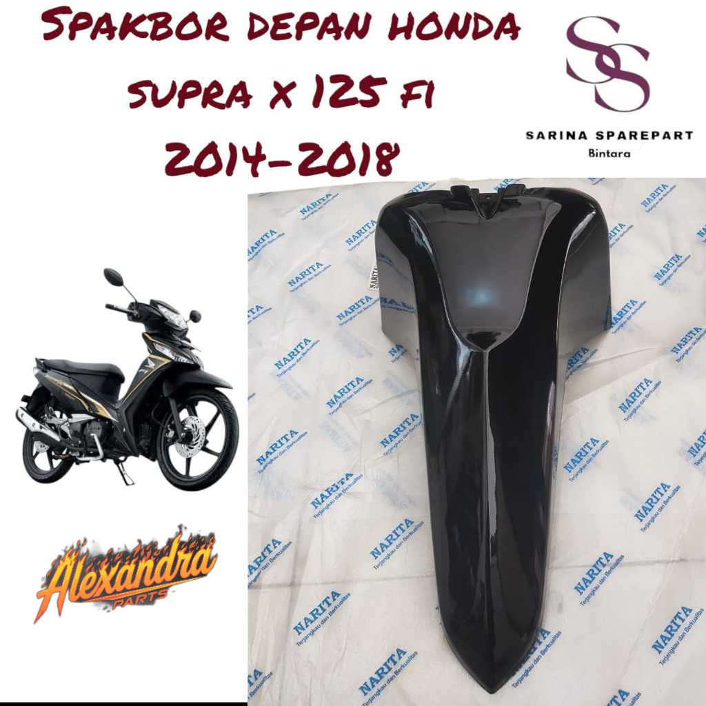 Spakbor Depan Honda Supra X 125 FI 2014-2019 Spakbor Slebor Depan Supra X 125 FI Injeksi Hitam
