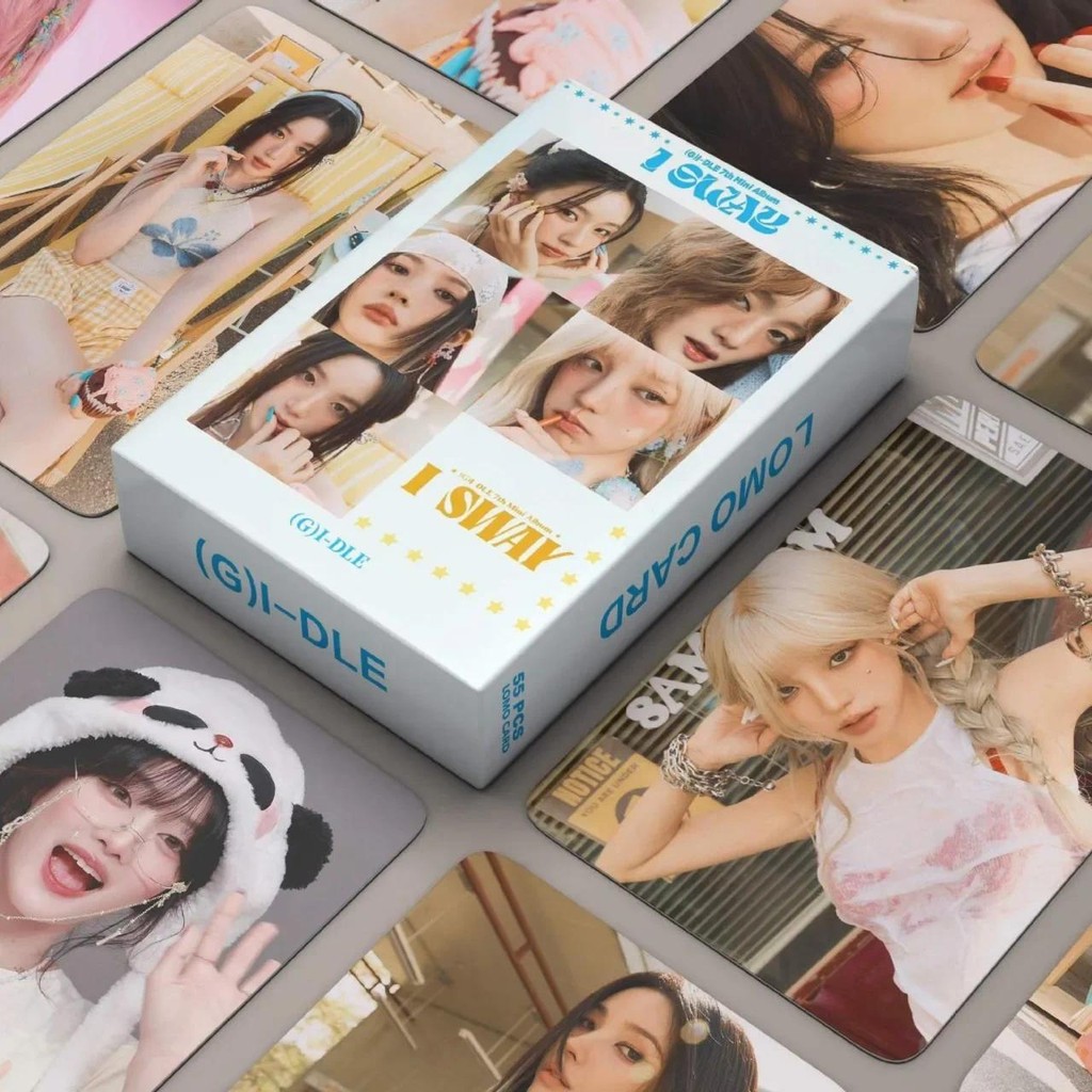 

55Pcs/Set Kpop Idol (G)I-DLE Series New Album I SWAY HD Printed Photocards YuQi Minnie SoYeon ShuHua MiYeon Lomo Cards Gifts