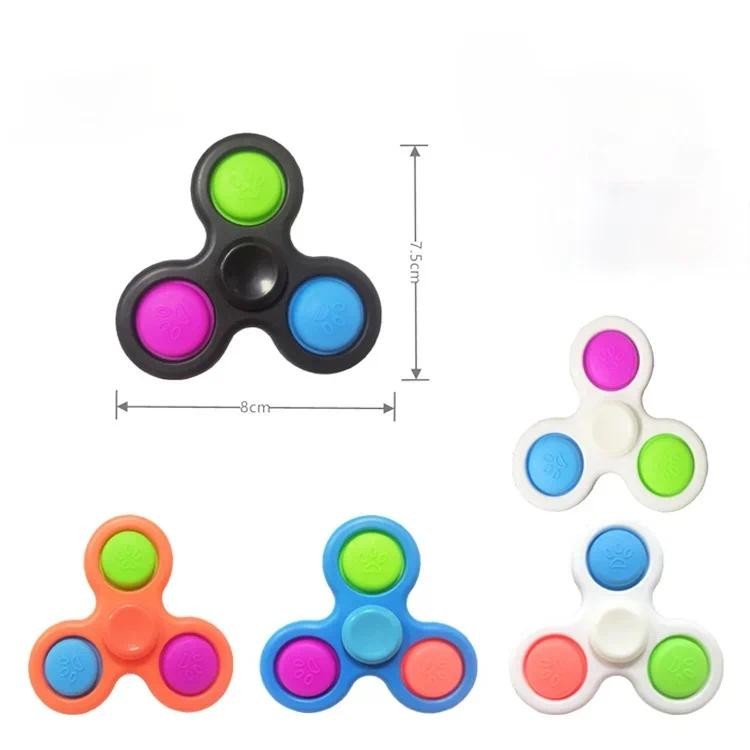 New Fidget Spinner Simple Dimple Novelty Finger Spinner Toys Fidget Flip Sensory Office Desk Toys St