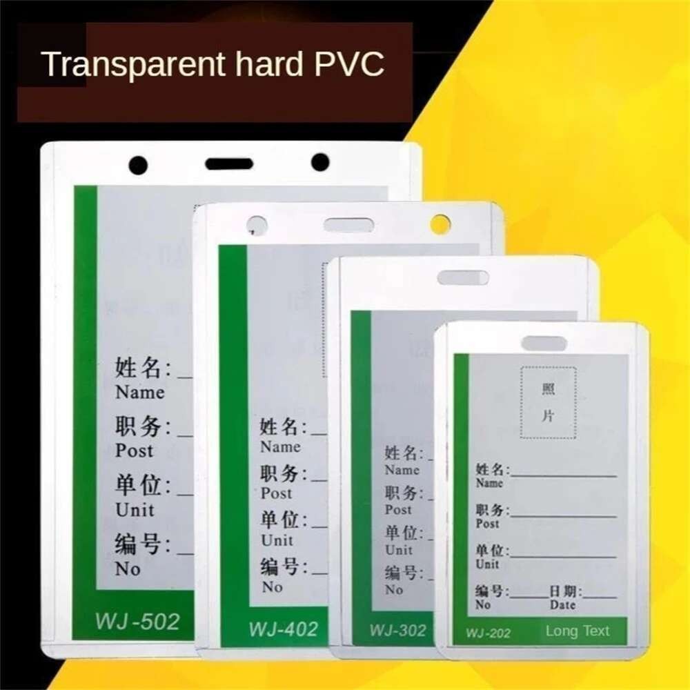 

50pcs Transparent Protect Id Card Business Card Cover Credit Card Protection Case Identity Badge Protector Cover