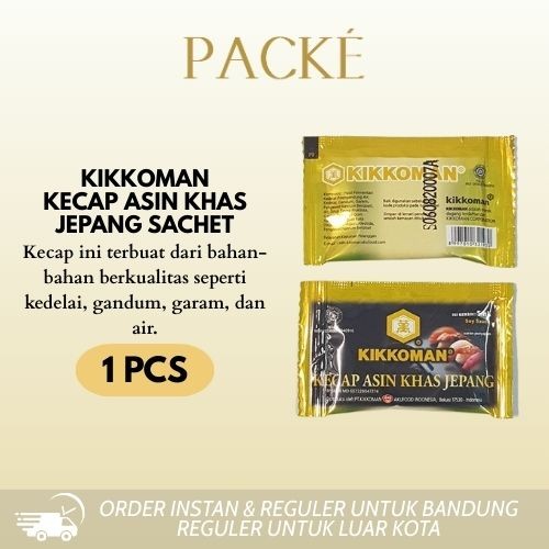 

Kikkoman Soy Sauce Halal Sachet / Kecap Asin Khas Jepang