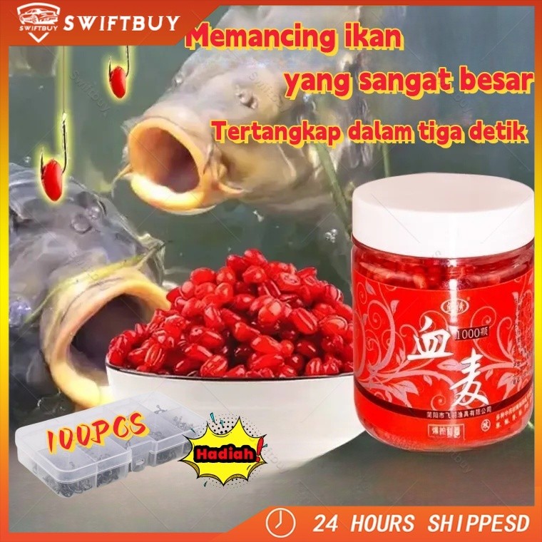 1000Pcs Umpan Pancing Pelet Ikan Cacing Merah Memiliki Aroma Menarik Mangsa Ikan / Umpan Pelet Cacin