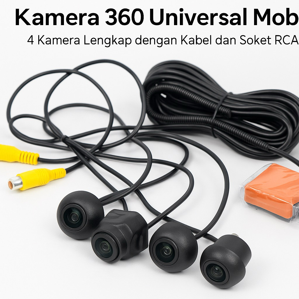Kamera 360 Universal Mobil (Kiri,Kanan,Depan,Belakang) Premium