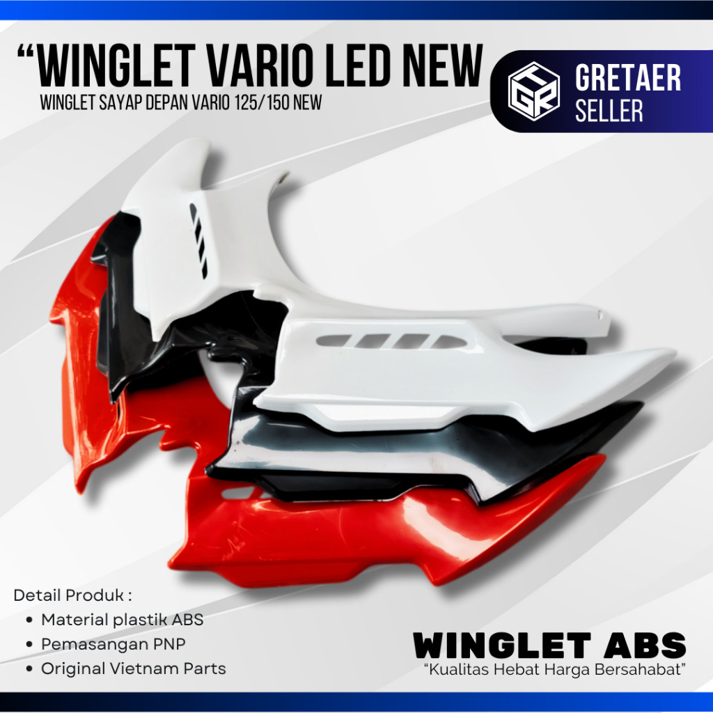 (HARGA CUCI GUDANG) AURA WINGLET VARIO PLASTIK WINGLET VARIO 125 WINGLET VARIO 150 WINGLET VARIO LED
