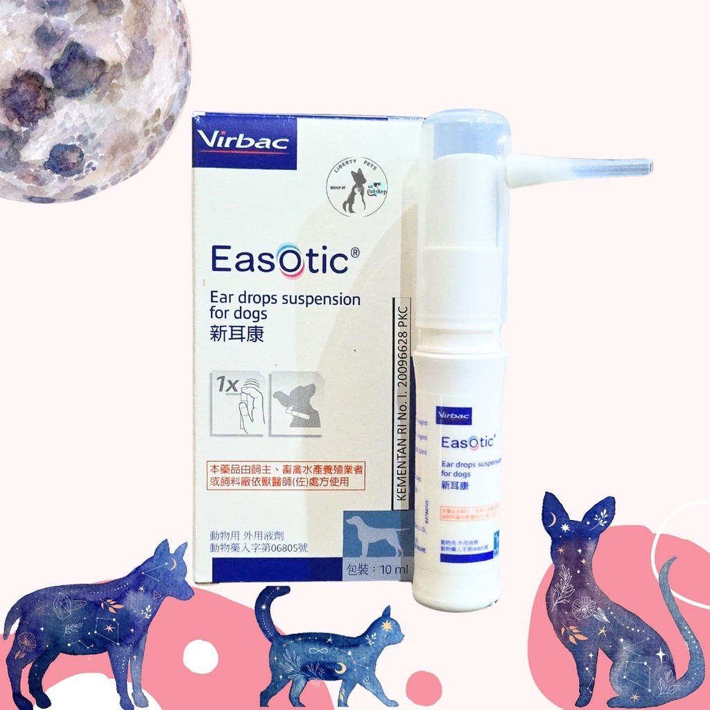 Easotic 10ml  Virbac Tetes Telinga Dog Anjing Anti Jamur / Bakteri / Otitis Eksterna