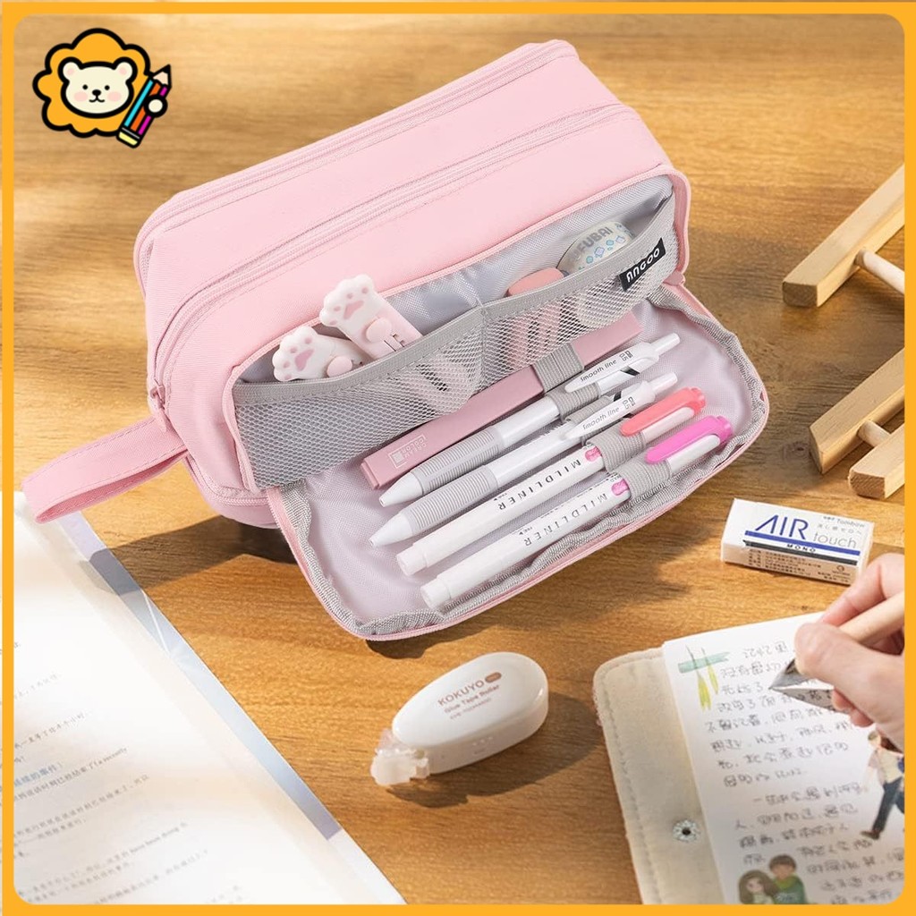 

Kotak Pensil Multifungsi Kapasitas Besar Kotak Alat Tulis Sederhana Tempat Pensil Multifungsi Dua Lapis Perlengkapan Sekolah Tahan Air‌