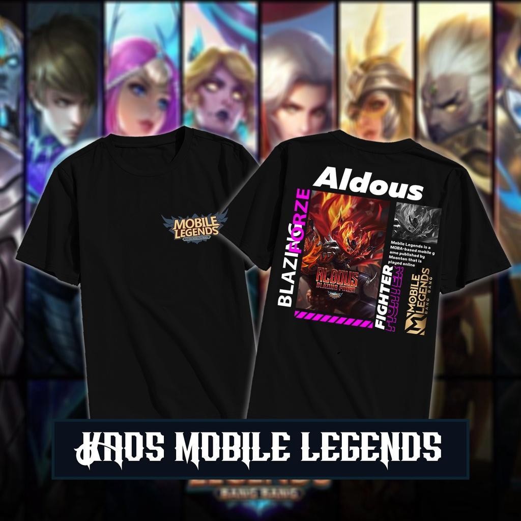 3bee.store - PROMO KAOS T- SHIRT /KAOS MOBILE LEGEND /KAOS HERO ALDOUS MOBILE LEGEND /BAJU DISTRO/ K