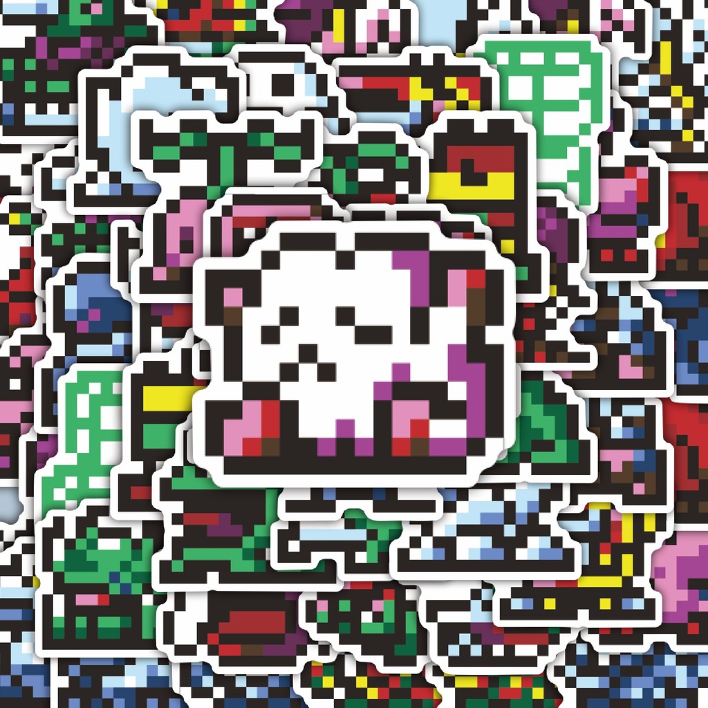 

100PCS Lucu Stiker Pixel Digimon V24 Stiker Aesthetic Stiker Anti Air Stikers Berperekat Waterproof sticker decal buat Motor Helm Buku Journal Koper Casing HP Laptop Botol Minum Hadiah anak