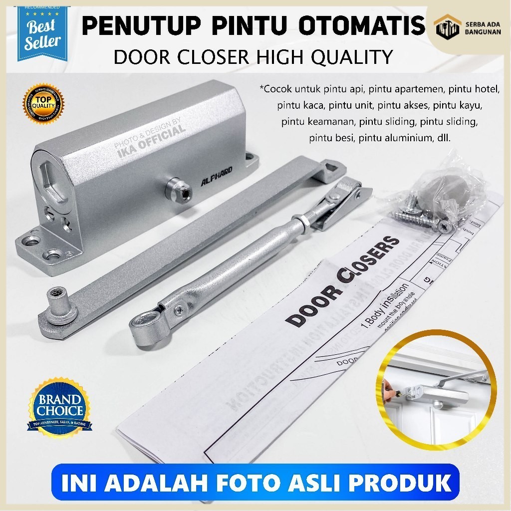 SAB Door Closer / Penutup Pintu Besi / Aluminium /Kayu Otomatis Garansi Resmi Otomatis Door Closer