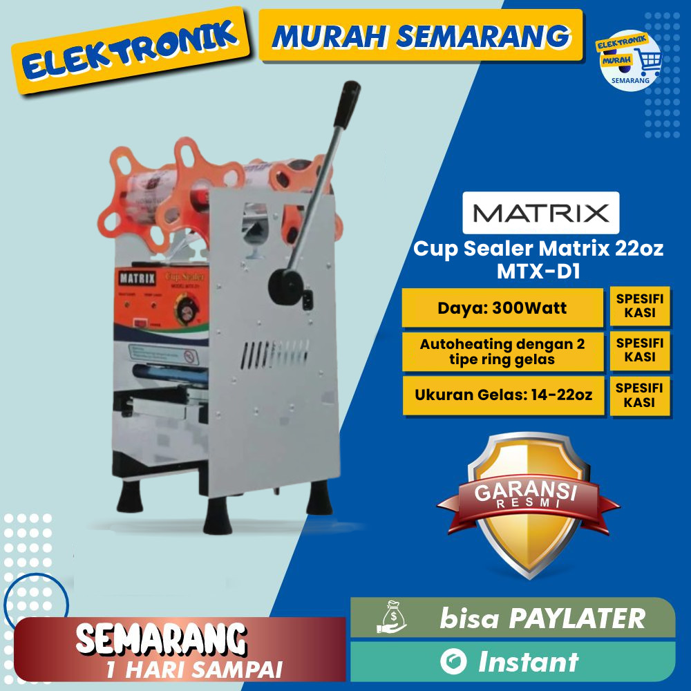 Cup Sealer MTX-D1 Matrix 14oz - 22oz Jumbo Mesin Press Cup D1 Matrix Sealer Cup D1 Matrix