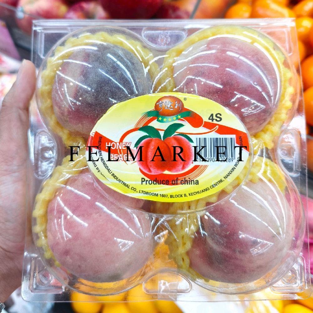 

Buah Peach Honey Import Rrc Isi 4 Pcs / Pack