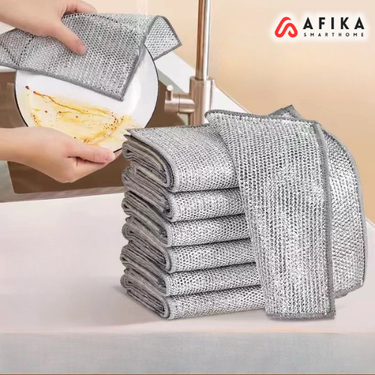 

Non-Stick Steel Wire Dishcloths Double-Layer Design 20x20cm 10PCS