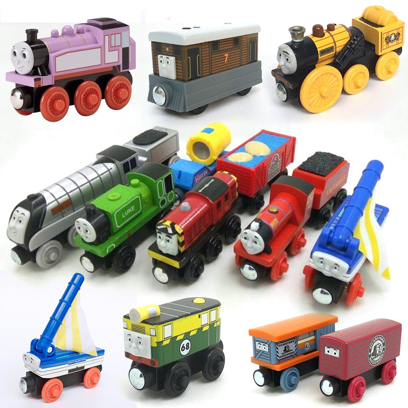 Thomas and Friends Wooden Toys Railways Train Spencer Den Asima Ninjia Trains Model Children Toy Boy