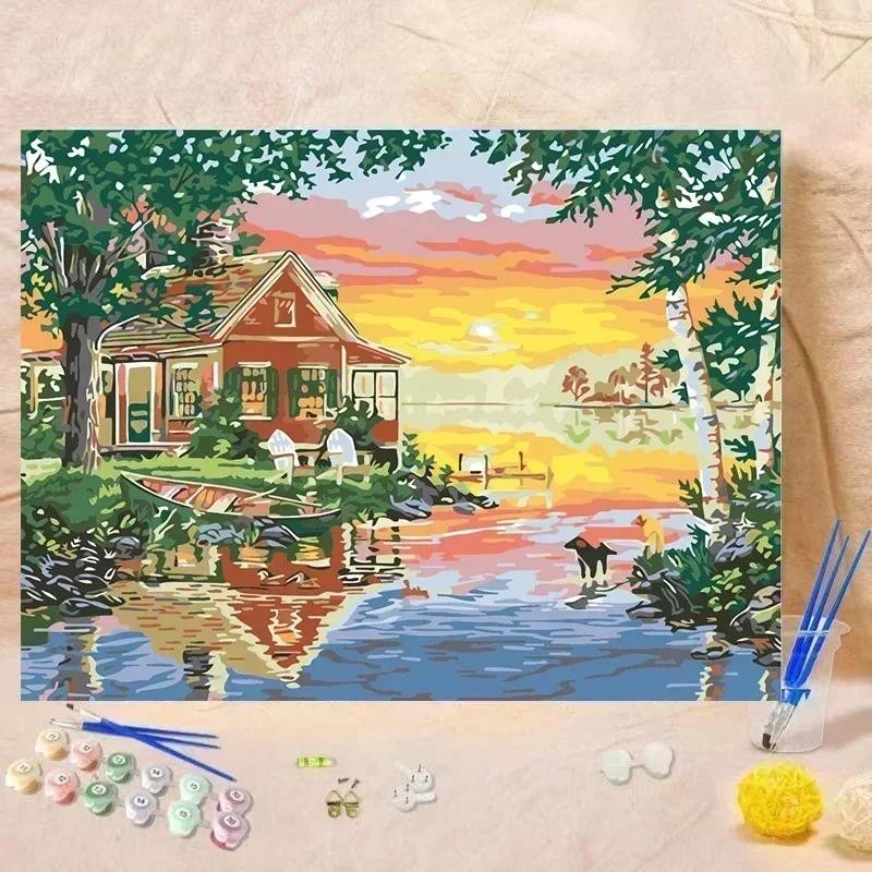 

Tulip DIY Digital Acrylic Flower Painting, Hand-Filled Landscape Painting, Explosion,23545