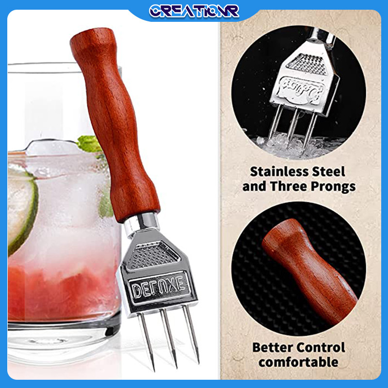 Alat Pemecah Es Batu Manual/Ice Pick Stainless Steel/Penghancur Es Batu Kayu/Manual Ice Pick/Untuk E