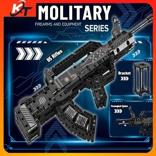 Kompatibel Dengan Lego Brick Gun Fires 98K / AK47/95 Rifles Brick Toy Gun Kids Building Toy Gift Gun