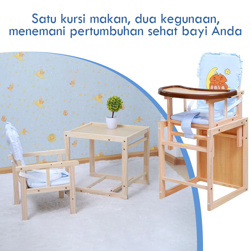 2 in1 Kursi Makan Untuk Baby Multifungsi/Meja dan Kursi/Kursi Makan Bayi/High Chair Anak Restoran Ca