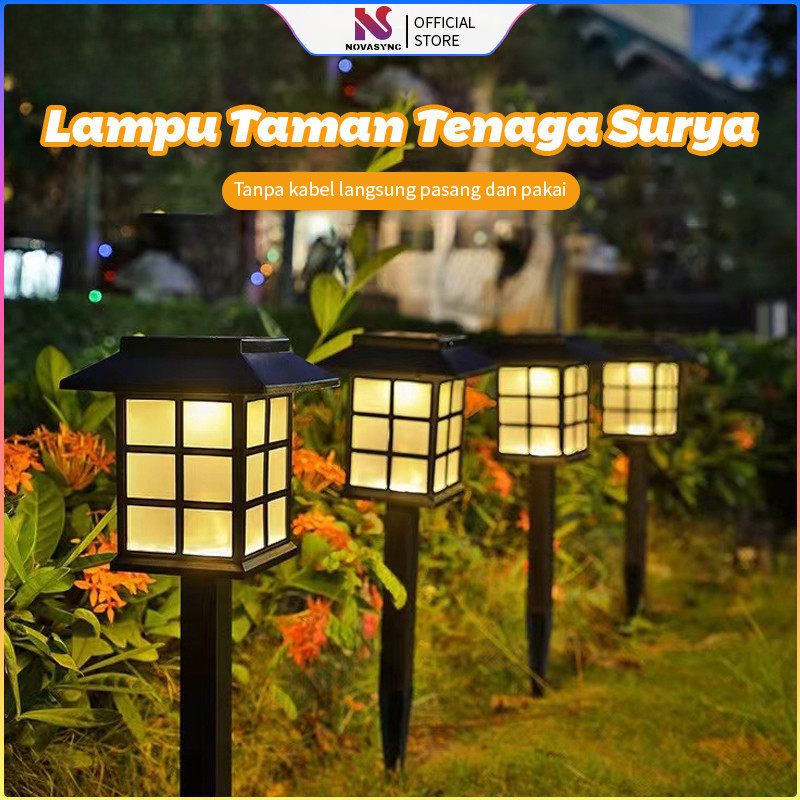[NS] Lampu Rumput Luar Ruangan Tenaga Surya, Lampu LED Taman, Lampu Hias Taman Halaman, Lampu Malam 