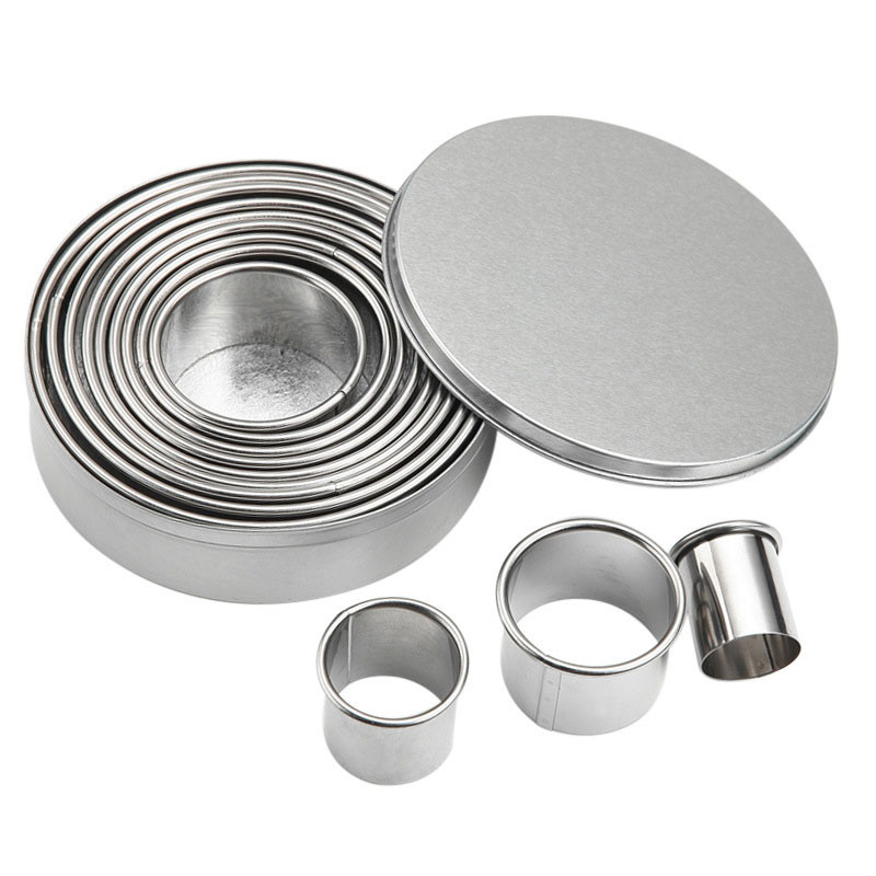 

3-12cm Mousse Ring Circular 304 Stainless Steel Cake Cookie Cutter Biscuit Baking Molds Kitchen Accessories Tool 12Pcs/Set