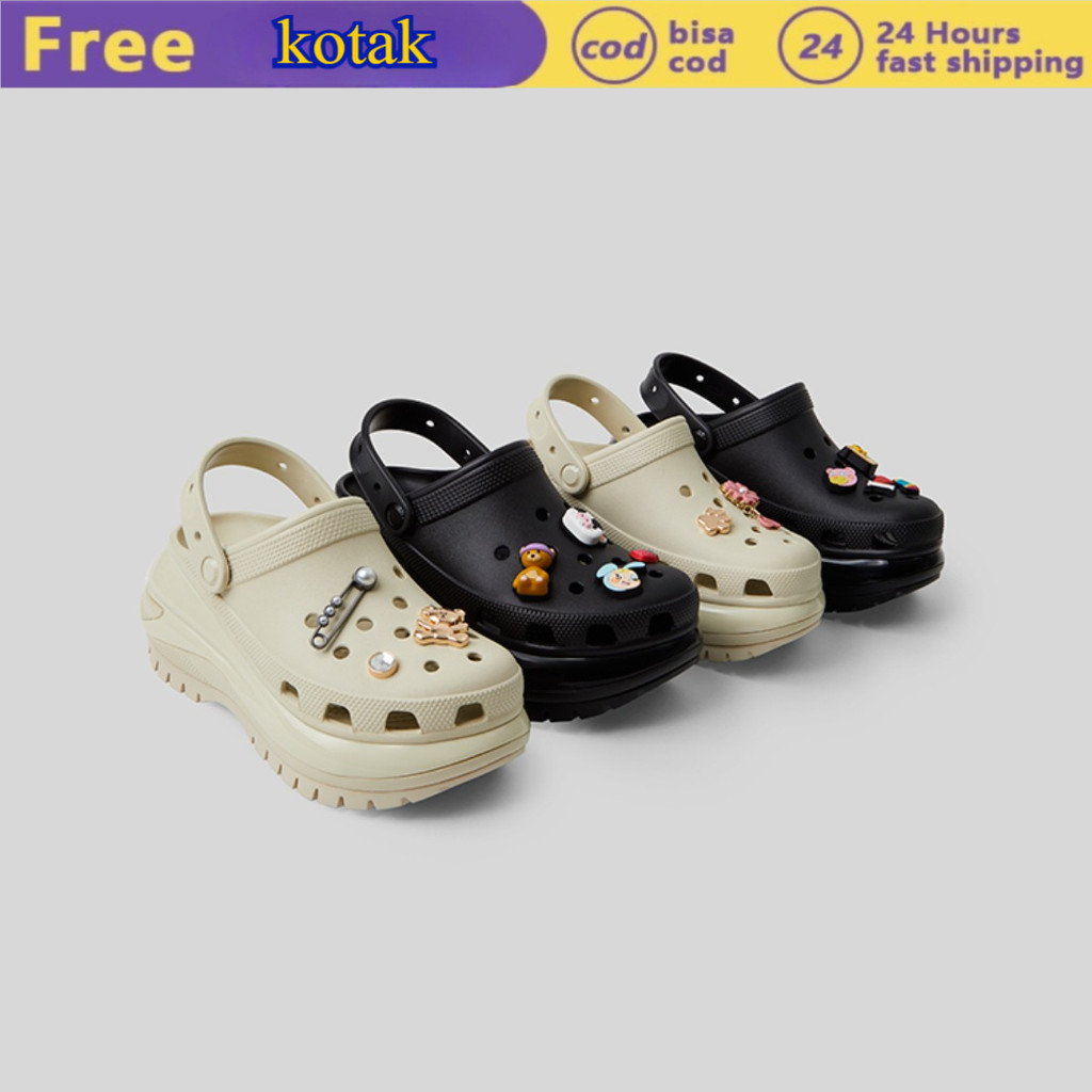 Sandal Wanita CROCS Classic Mega Crush Clog  Crocs Mega Crush Clog 207988 Sandal Woman