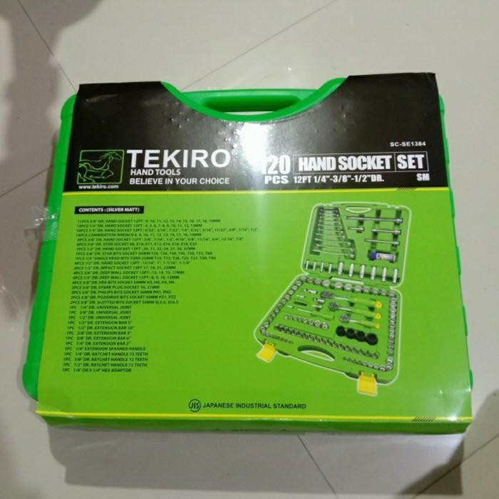KUNCI SOK TEKIRO ORIGINAL HAND SOCKET SET  120PCS 6 PT/12 PT