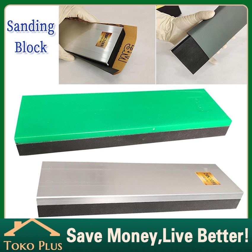 Sanding Block Pengamplasan Cat Mobil Aluminum Alat Pengamplasan Dempul Cat Mobil Papan Gosok Amplas 