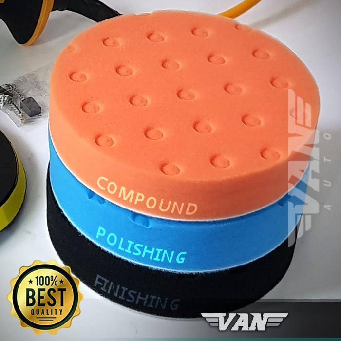 Busa Poles Mobil Set 3 pcs / Busa Untuk Mesin Poles 5 inch Kova Ryu Rgp Jld Benz