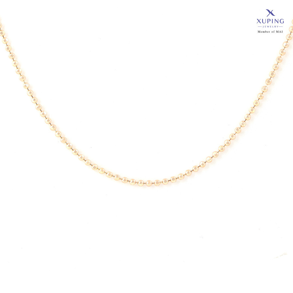 Xuping Kalung Emas Biji Lada Kilau Emas Aksesoris Wanita