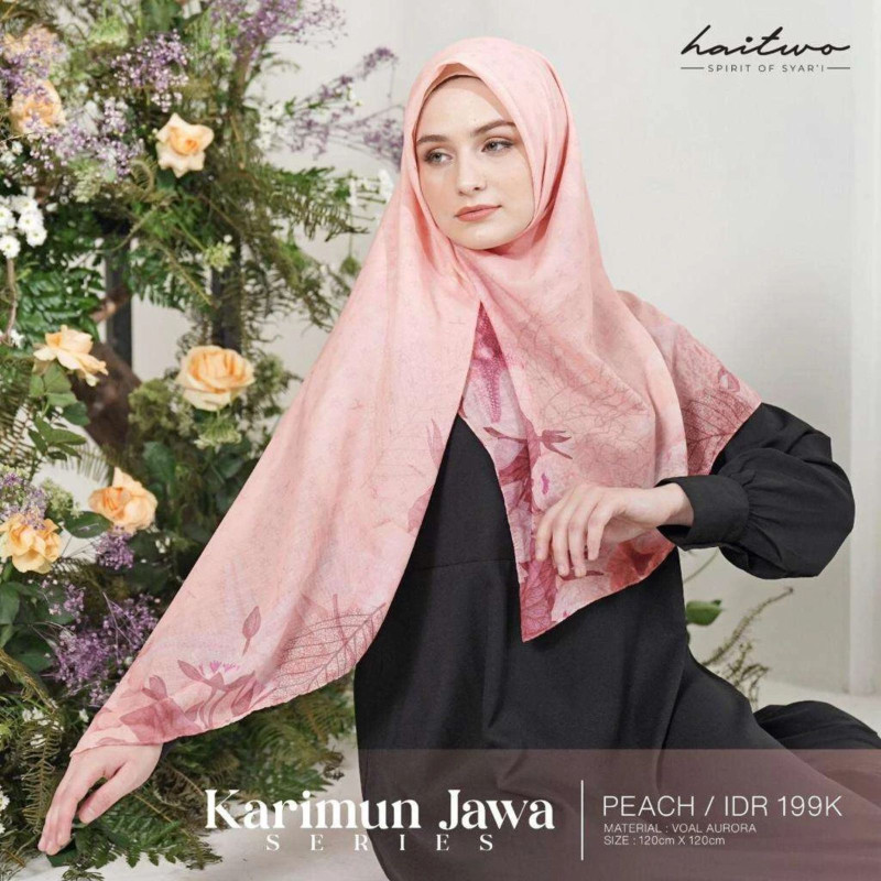 KARIMUNJAWA SERIES/Nibras Hijab Motif /Nibras Hijab segi Empat/Hijab PremiumNibras Original