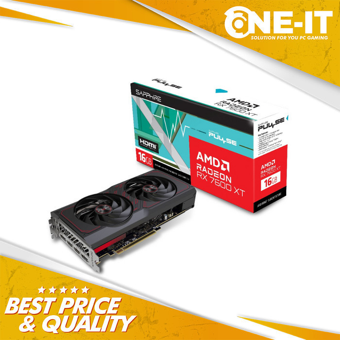 VGA SAPPHIRE PULSE AMD Radeon RX 7600 XT 16GB 16G 128 bit GDDR6