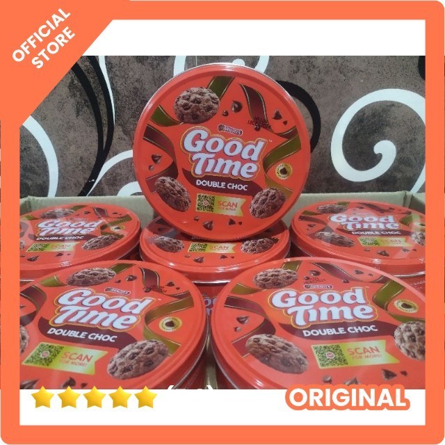 

Good Time Kaleng 144gr 1Dus isi 12pcs cookies jajanan lebaran