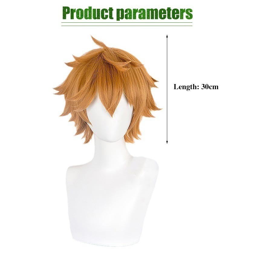 Genshin Impact Cosplay Tartaglia Wig Childe Short Ajax Golden Hair