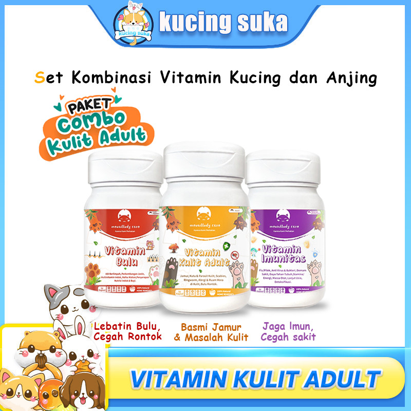 Tiga jenis Vitamin Kucing vitamin kucing Paket Combo imunitas tubuh vitamin pet diary vitamin kucing
