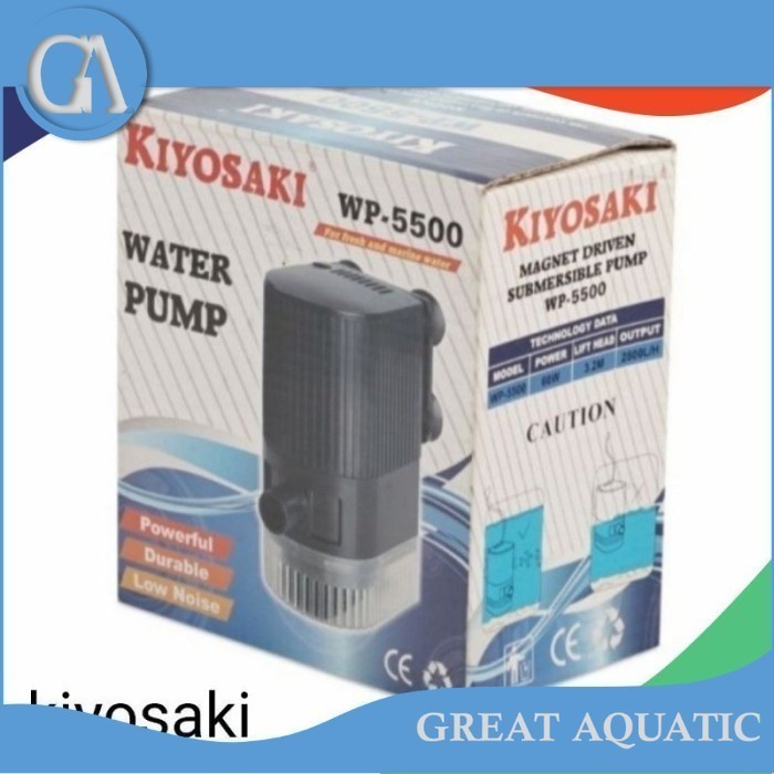 kiyosaki wp 5500 power head pompa celup air aquarium kolam ikan hias