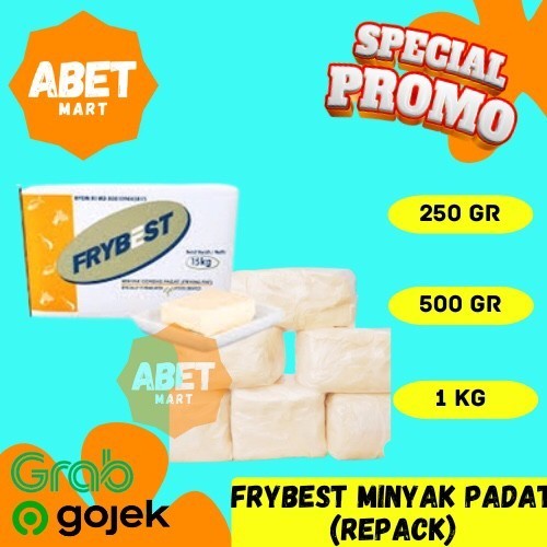 

FRYBEST Minuak Goreng Padat Repack 250Gr 500Gr 1Kg - Fry Best Beku Frying Fat 250 500 G 1 Kg