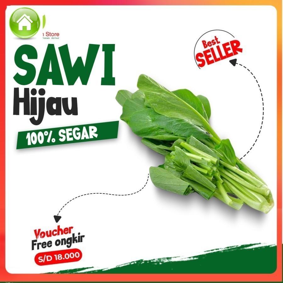 

Sawi Hijau Per Ikat Sayur Mayur Buah Buahan Bersih Fresh