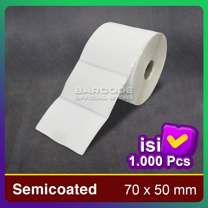 

LABEL PRINTER BARCODE 70X50MM - 70X50 MM - SEMICOATED ISI 1000 PCS -TMA69