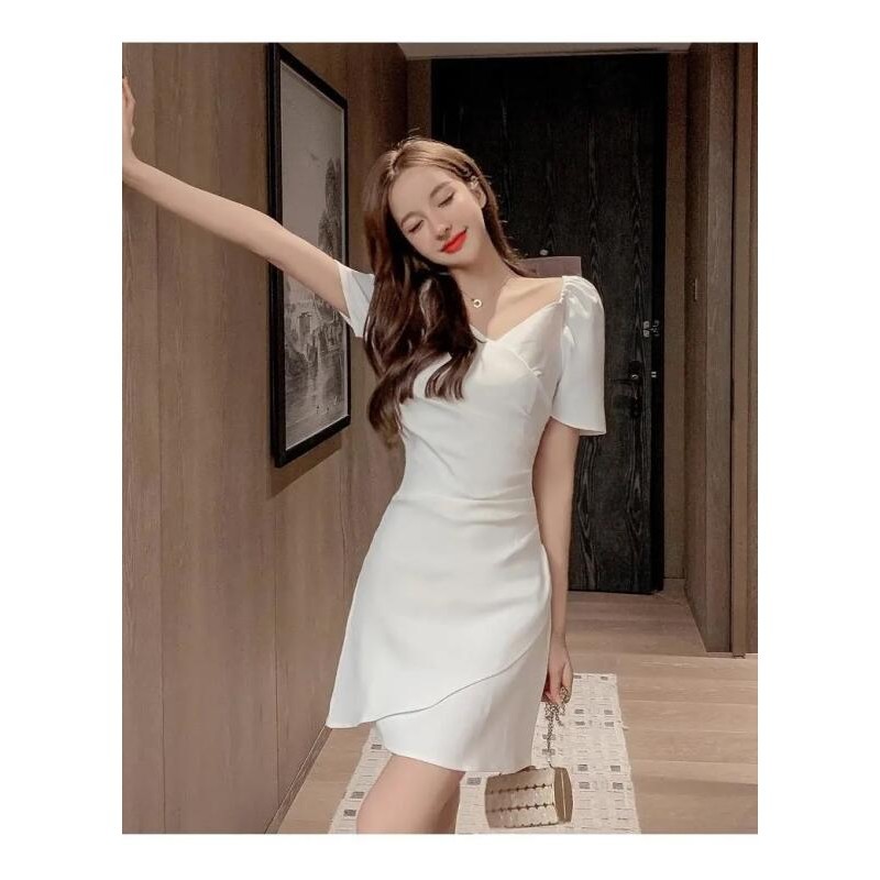 Ay00 baju dress pantai outfit wanita kekinian kondangan mewah simple elegan cocktail dress hitam