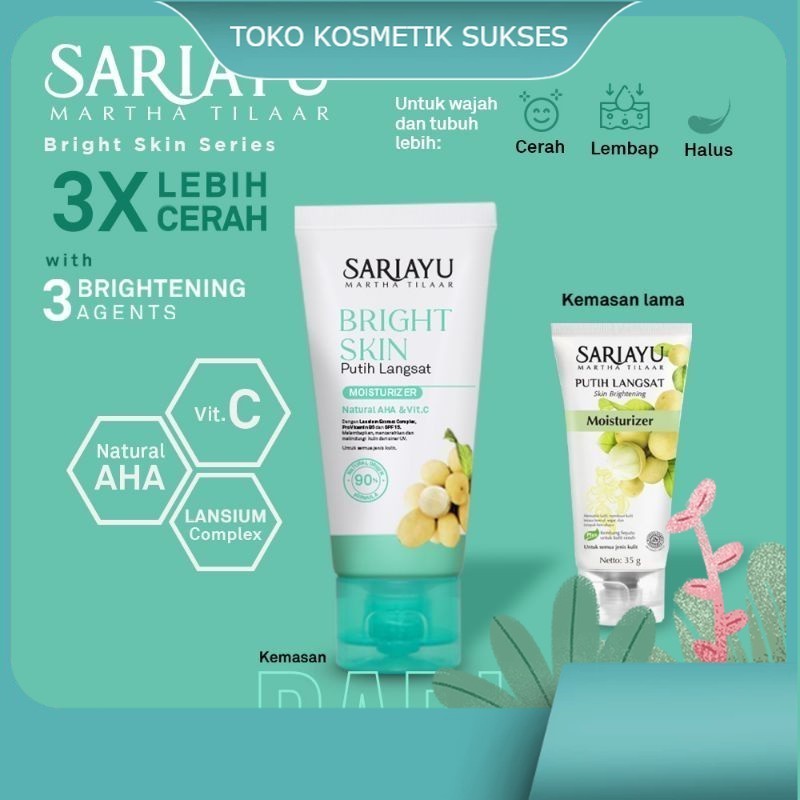 Moisturizer putih langsat sariayu | pelembab wajah sariayu