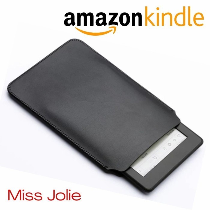 

leather sleeve kindle paperwhite 10th gen case cover pouch softcase - Hitam, Paperwhite 11th