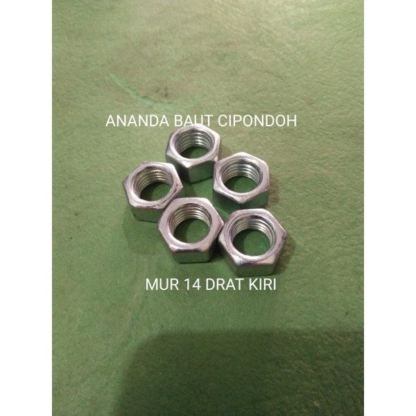 Mur 14 drat kiri isi 10 pc kunci 14 untuk mur spion