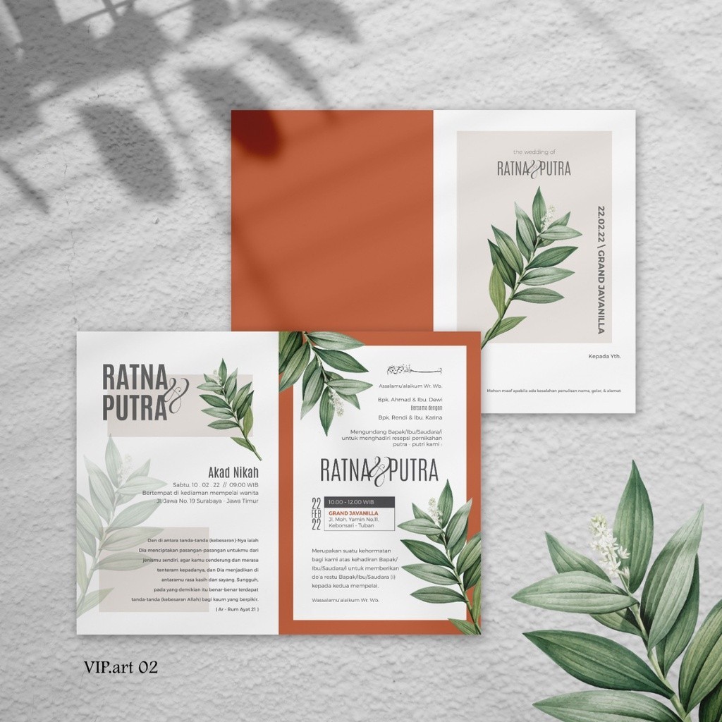 UNDANGAN PERNIKAHAN SIMPEL MURAH CETAKAN TAJAM