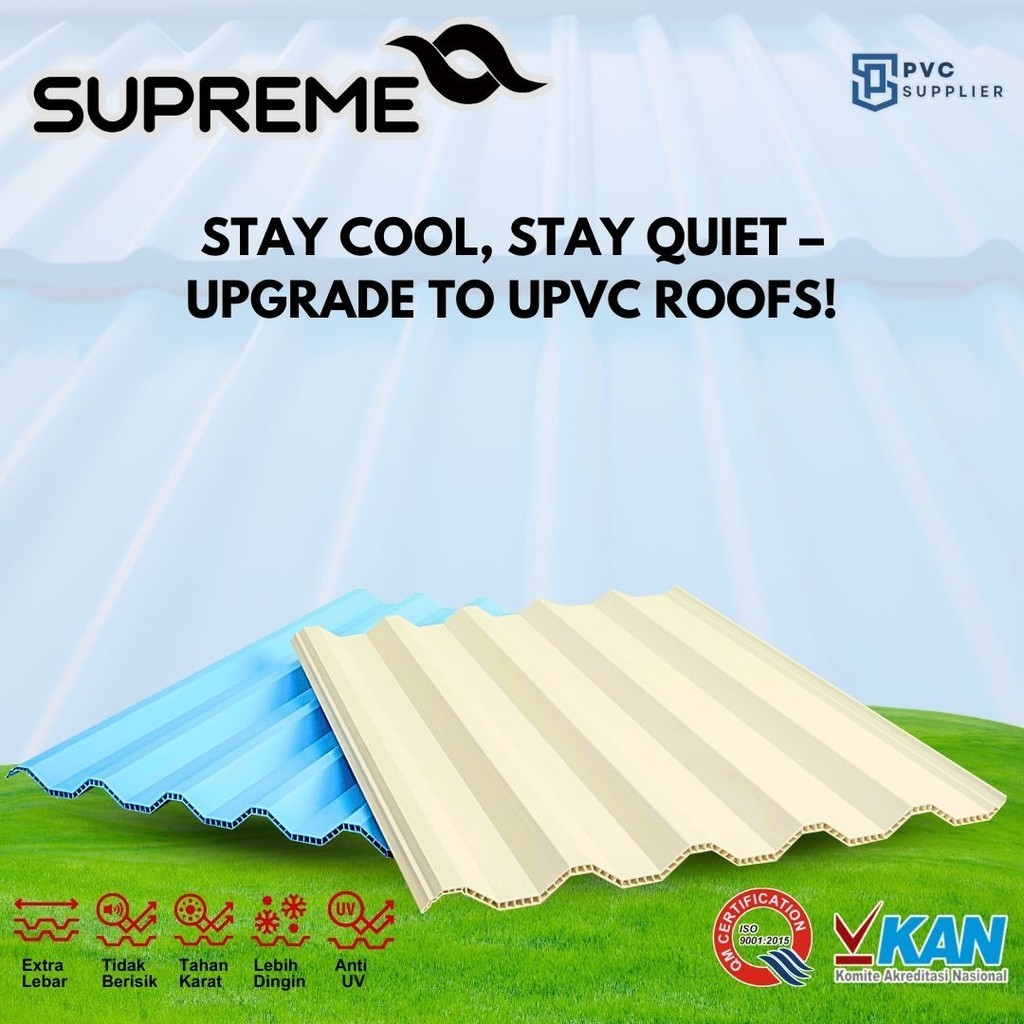 Atap Twinwall Upvc Supreme Transparan Panjang 1m