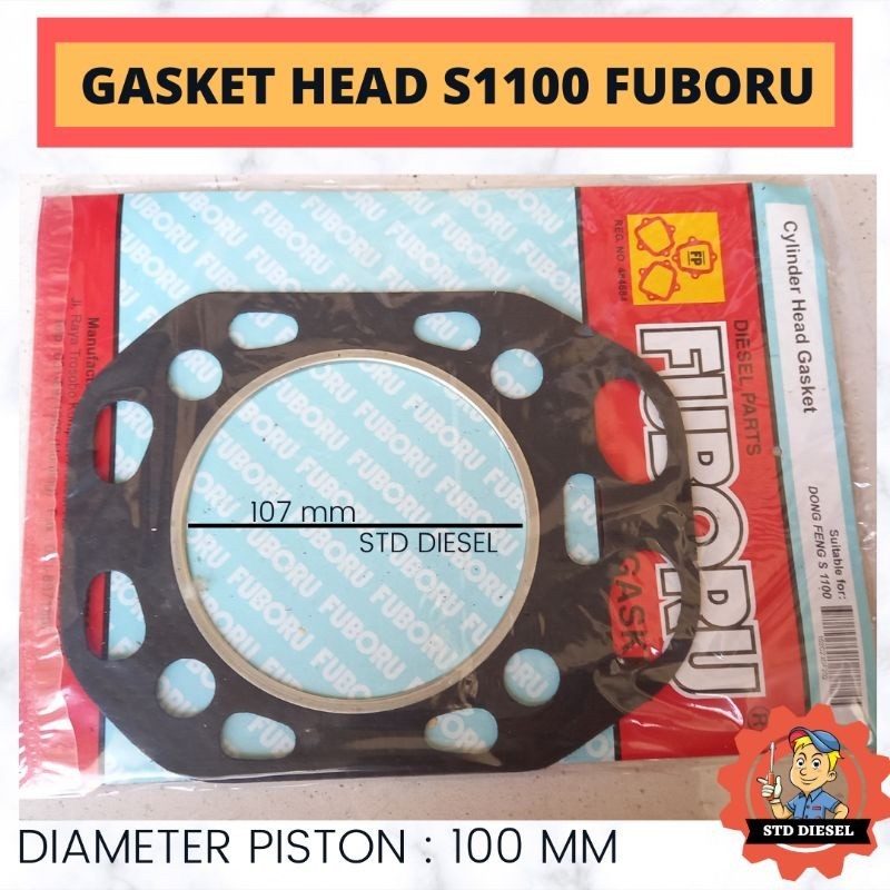 GASKET HEAD S1100 ZS1100 16 HP PK PAKING SILINDER KOP DIESEL ENGINE MESIN DISEL  MERK FUBORU