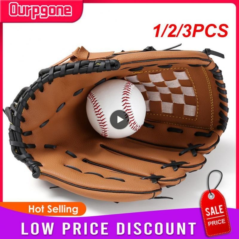 1PCS Pure Leather Baseball Glove Adult Children Baseball Training Thickened Cushioning Infield Pitch