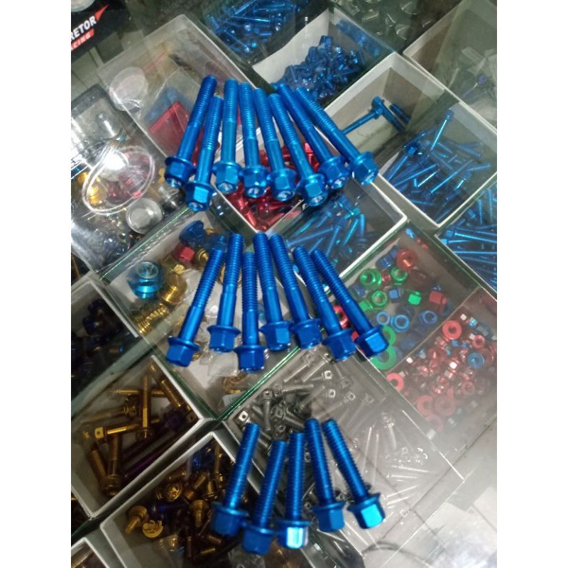 baut posh Thailand blue set bak mesin kanan kiri rc100 variasi