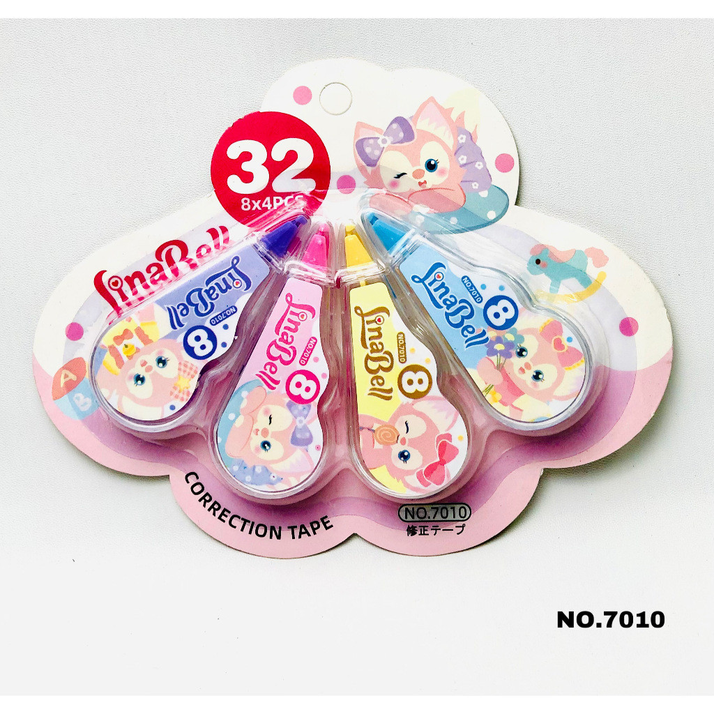 

Set Correction Tape Mini Impor 7010 Motif Inabell & 9158 Motif Niall Tip Ex Pita 8M x 4 pcs Tipex Kertas Isi 4 Pcs- SHAGB