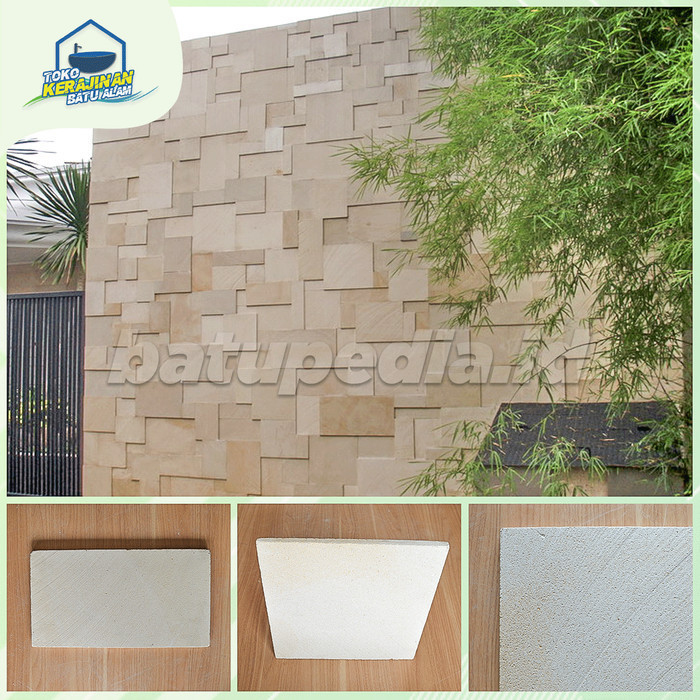 AR Batu Alam Dinding Paras Krem Bisa Order Kombinasi Ukuran - 10x20